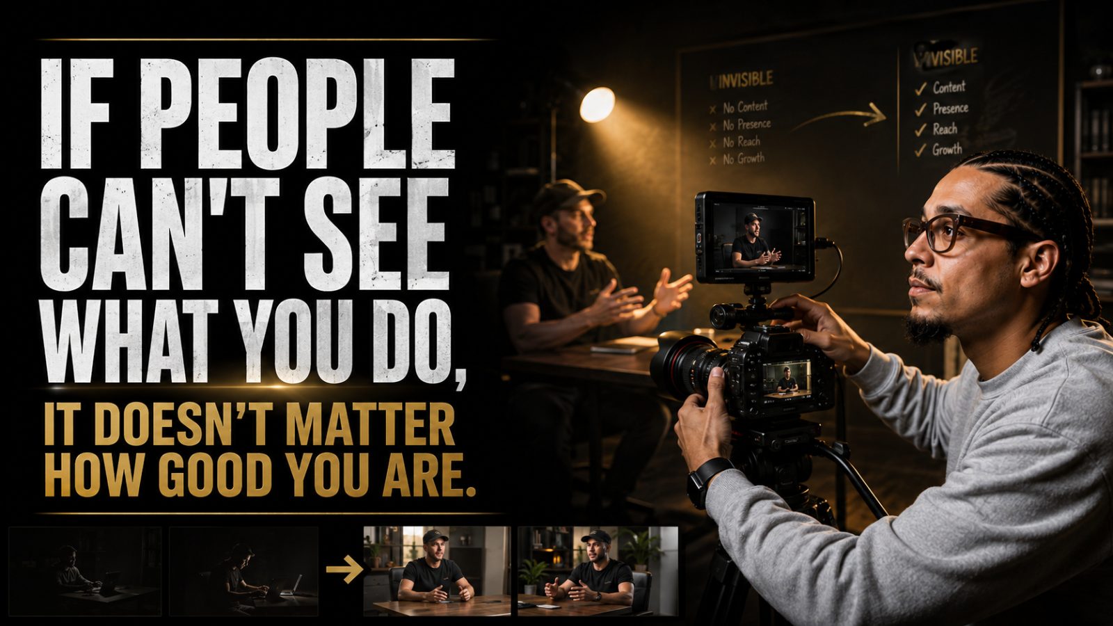 If People Can't See What You Do, It Doesn't Matter How Good You Are