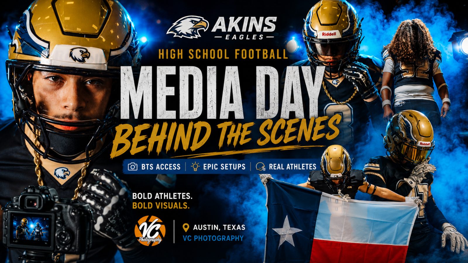 Inside the Akins High School Football Media Day with VC Photography